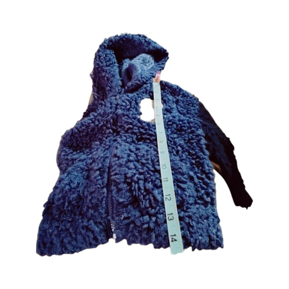 Disney Frozen Sherpa Jacket Size 4 Navy - Picture 8 of 8